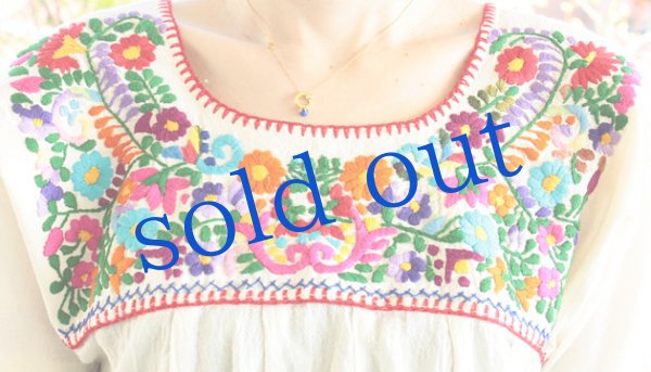 画像5: ガーゼ生地のメキシカントップスLサイズ (5)