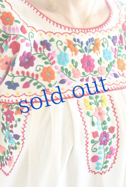 画像2: マンタ生地のメキシカンワンピース　 (2)