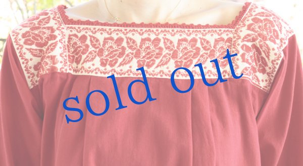 画像5: プエブラ州の刺繍長そでブラウス　 (5)