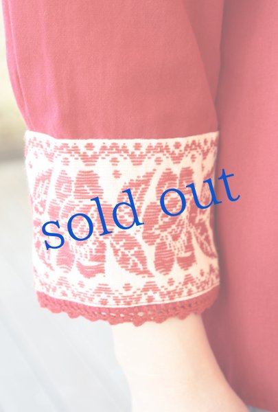 画像4: プエブラ州の刺繍長そでブラウス　 (4)