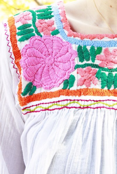 画像2: メキシコ刺繍ブラウス「チアパス」