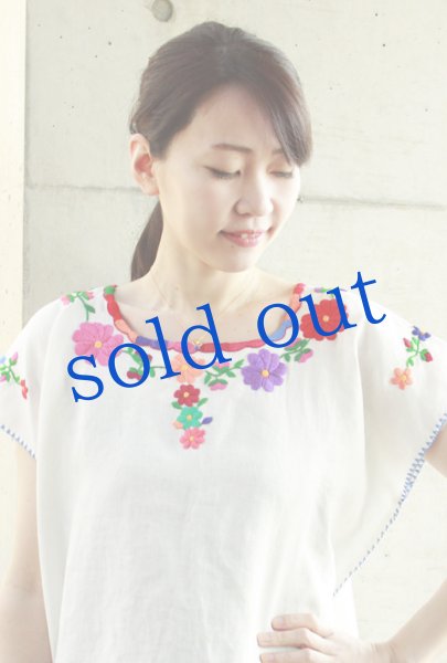 画像2: チアパスリネン生地のウィピルトップス (2)