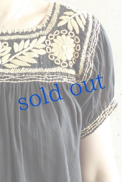 画像4: チアパスマンタがーぜ生地のブラウス (4)