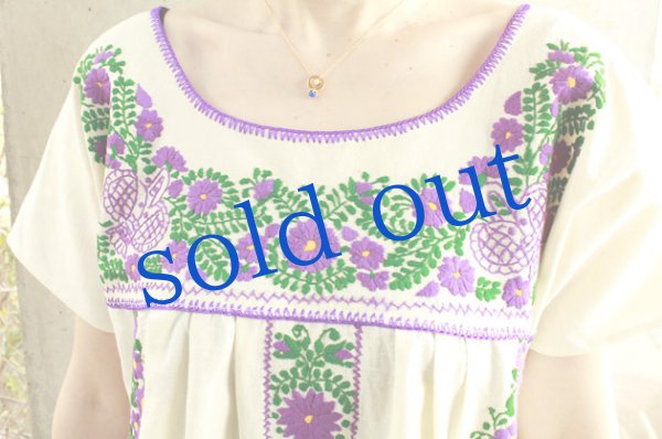 画像5: ガーゼ生地のメキシカントップスXLサイズ (5)