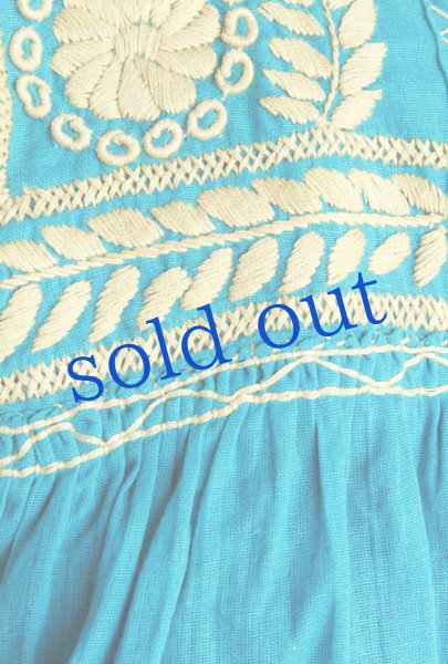 画像4: メキシコ刺繍長そでガーゼ生地ブラウス「チアパス」 (4)