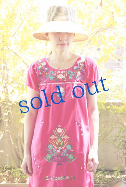 画像3: 定番メキシコ刺繍ワンピース　 (3)