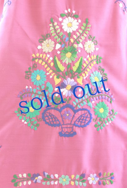 画像4: 定番メキシコ刺繍ワンピース　 (4)