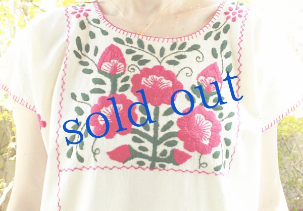 画像5: メキシコ刺繍ウィピルドレス  (5)