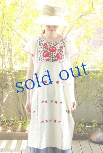 画像3: メキシコ刺繍ウィピルドレス  (3)