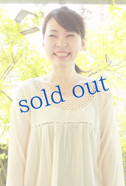 画像3: 手編みクロシェレースの長袖トップス (3)