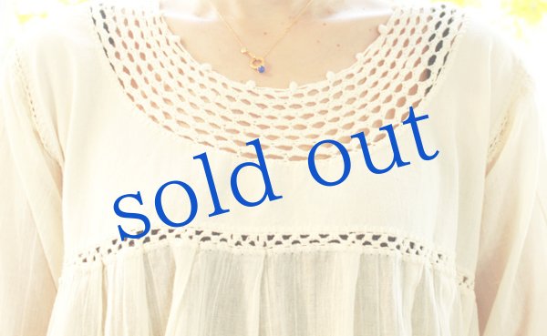 画像5: 手編みクロシェレースの長袖トップス (5)