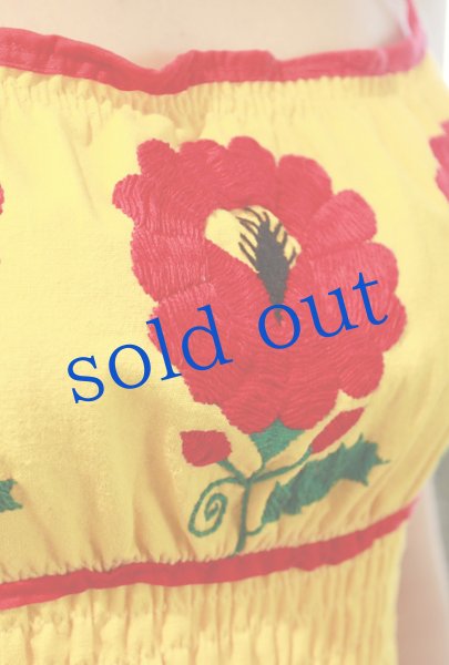 画像4: オアハカ大ぶり花刺繍キャミトップス (4)