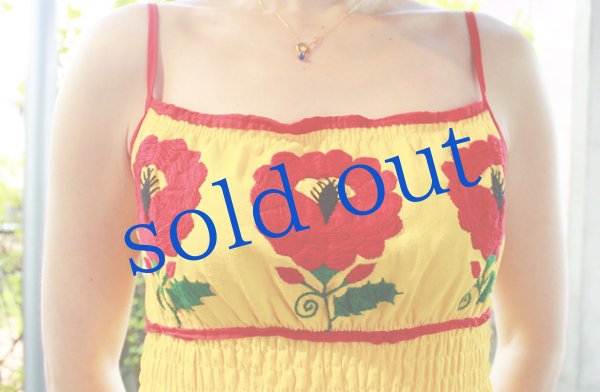 画像5: オアハカ大ぶり花刺繍キャミトップス (5)