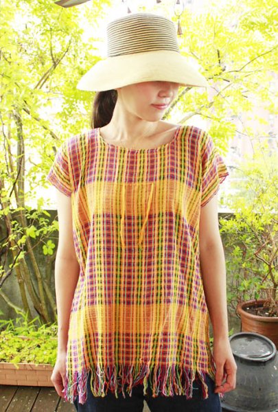 画像1: 織生地のトップス (1)