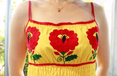 画像3: オアハカ大ぶり花刺繍キャミトップス