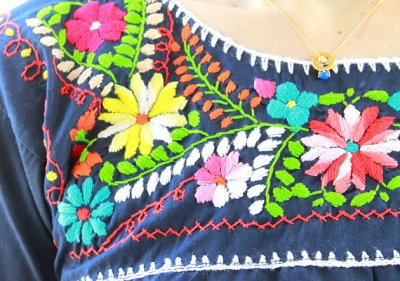 画像2: メキシコ刺繍ブラウス