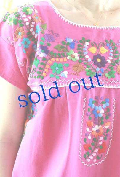 画像4: メキシコ刺繍ワンピース (4)