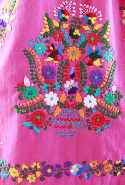画像2: メキシコ刺繍ワンピース