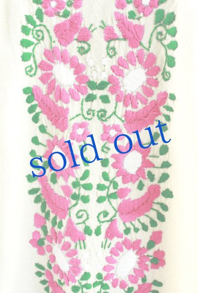 画像4: メキシコプエブラ刺繍ワンピース　 (4)