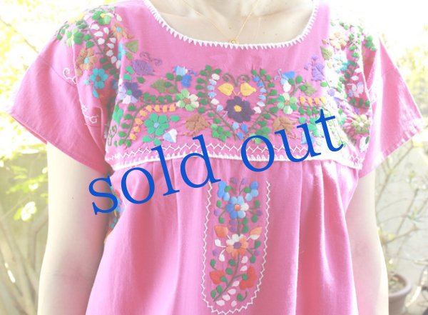 画像5: メキシコ刺繍ワンピース (5)