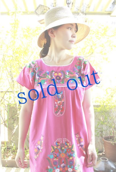 画像3: メキシコ刺繍ワンピース (3)