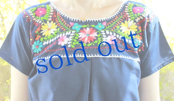 画像5: メキシコ刺繍ブラウス (5)