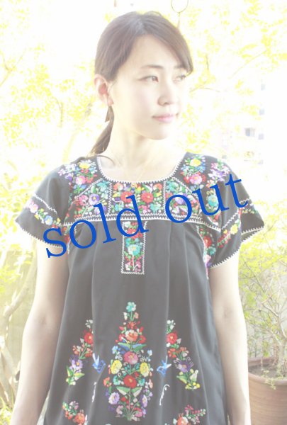 画像2: ゴージャス刺繍メキシコワンピース (2)