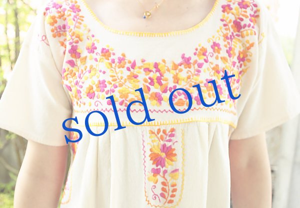 画像5: マンタ生地のメキシカンワンピース (5)