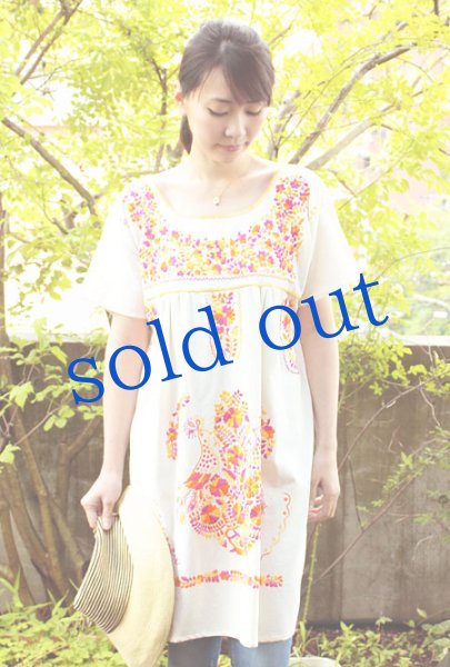 画像4: マンタ生地のメキシカンワンピース (4)