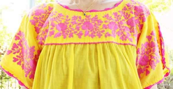 画像5: ガーゼ刺繍のチュニックワンピース　 (5)