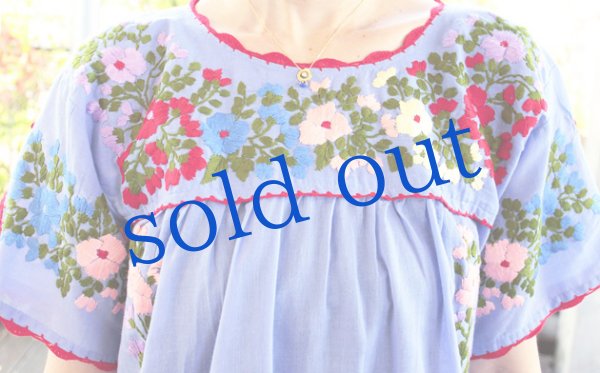 画像5: ガーゼ刺繍のチュニックワンピース　 (5)