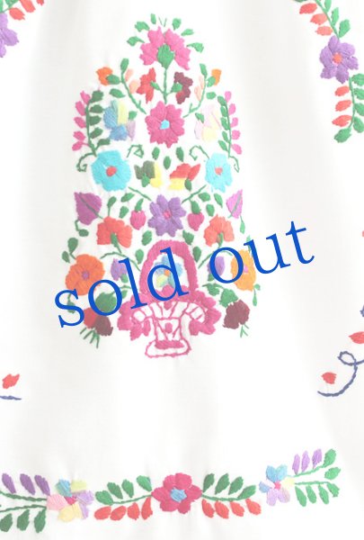 画像3: メキシコ刺繍のワンピース (3)