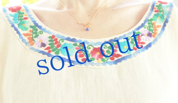 画像5: プエブラ刺繍のウイピルブラウス (5)