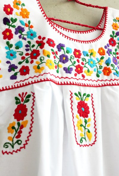 画像2: メキシコ刺繍のワンピース