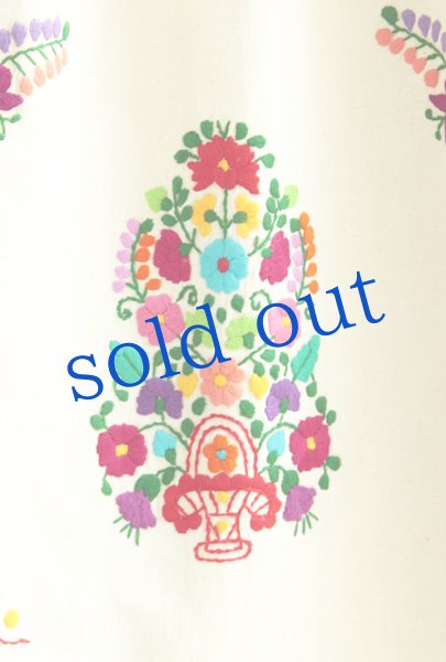 画像3: メキシコ刺繍のチュニックワンピース　 (3)