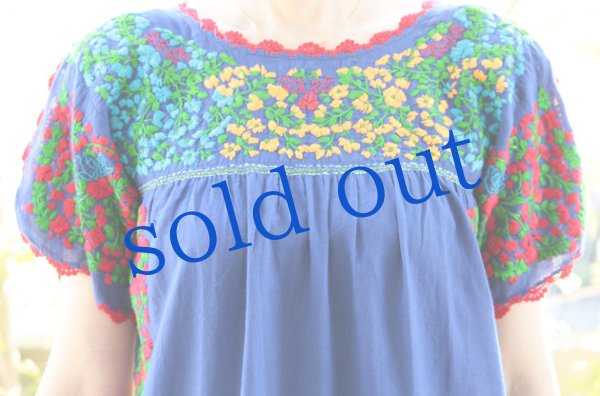 画像5: ガーゼ刺繍のロング丈ワンピース　 (5)