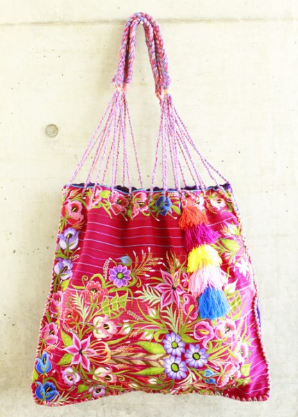 画像1: グアテマラ刺繍のチアパスバッグ (1)