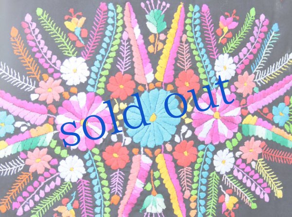 画像5: マンタ生地のメキシコ刺繍ワンピース　 (5)