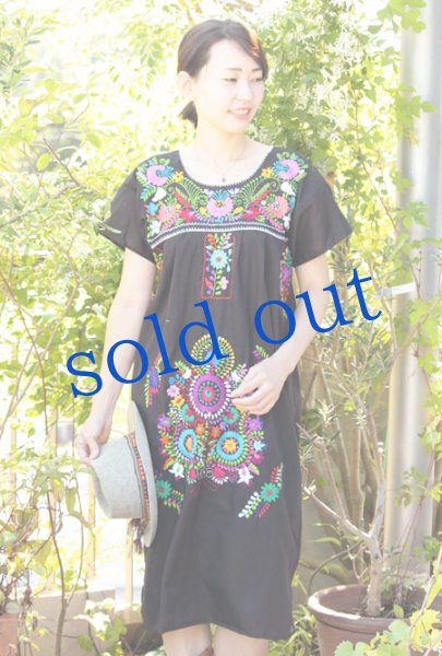 画像3: メキシコ刺繍ワンピース (3)