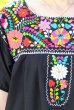 画像2: マンタ生地のメキシコ刺繍ワンピース　 (2)
