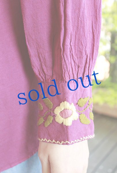 画像4: メキシコ刺繍長袖ブラウス「チアパス」 (4)