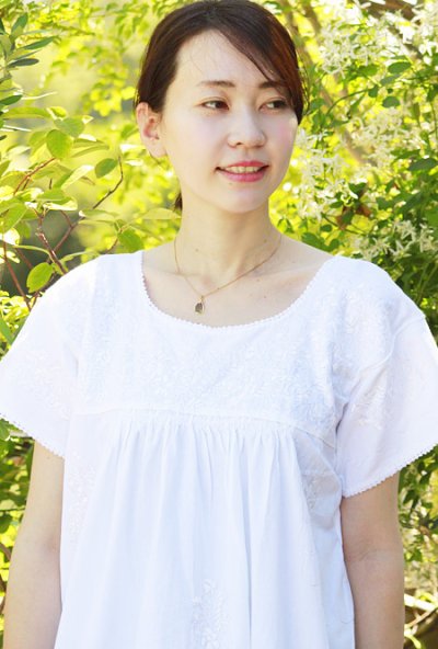 画像1: 白刺繍サンアントニーノ刺繍ドレス