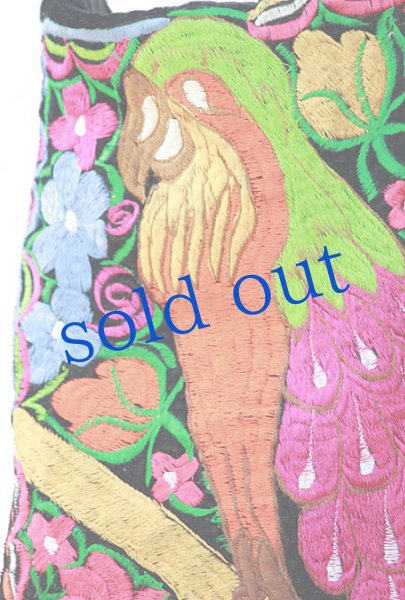 画像3: オウムの刺繍バッグ (3)