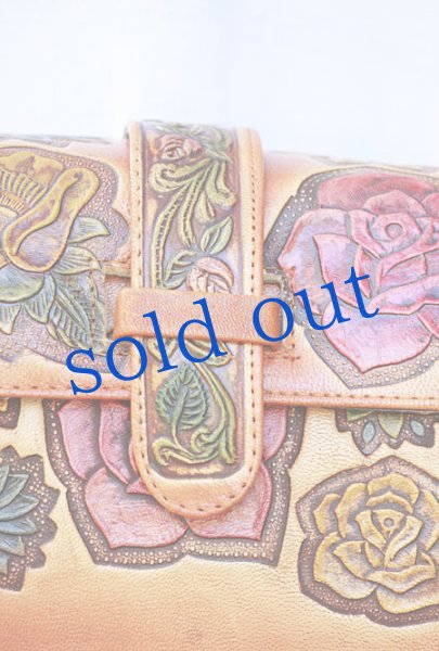 画像3: 本革・型押し・お花のショルダー (3)