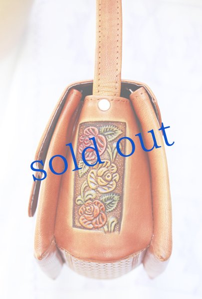 画像4: 本革・型押し・お花のショルダー (4)