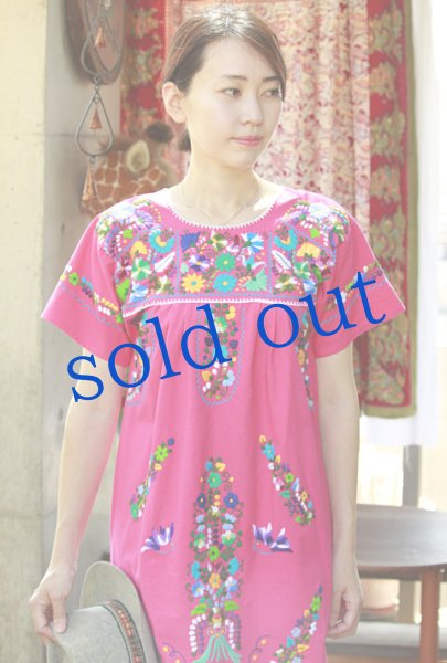 画像3: マンタ生地のメキシカンチュニックワンピース　 (3)