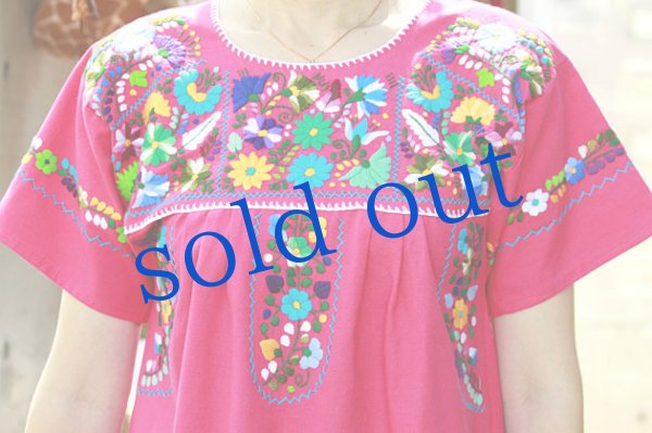 画像5: マンタ生地のメキシカンチュニックワンピース　 (5)