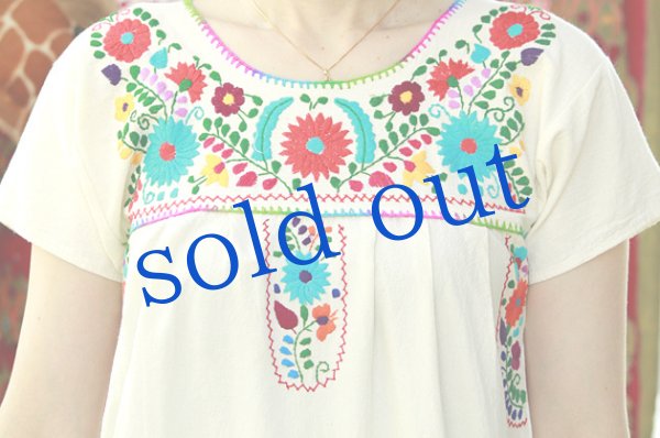 画像5: マンタ生地のメキシカンワンピース　 (5)