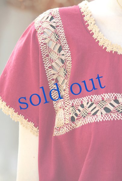 画像2: サンアントニーノ刺繍ウイピルブラウス (2)