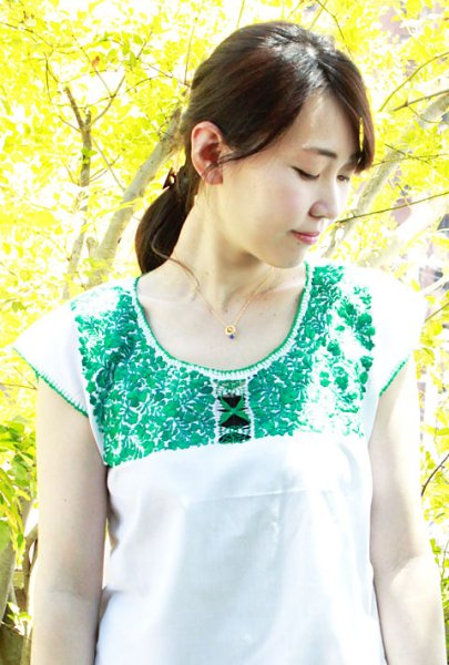 画像1: サンアントニーノ刺繍ブラウス　 (1)